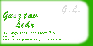 gusztav lehr business card